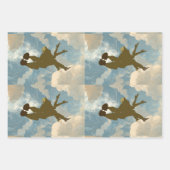Lovers Couple in the Blue Sky Collage Inpakpapier Vel (Voorkant 2)