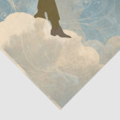 Lovers Couple in the Blue Sky Collage Tissuepapier (Detail)