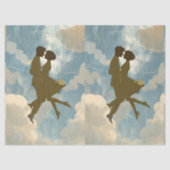 Lovers Couple in the Blue Sky Collage Tissuepapier (Voorkant)