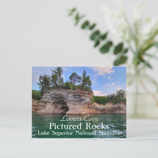 Lovers Cove Pictured Rocks Briefkaart (Staand voorkant)