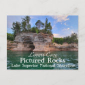 Lovers Cove Pictured Rocks Briefkaart (Voorkant)
