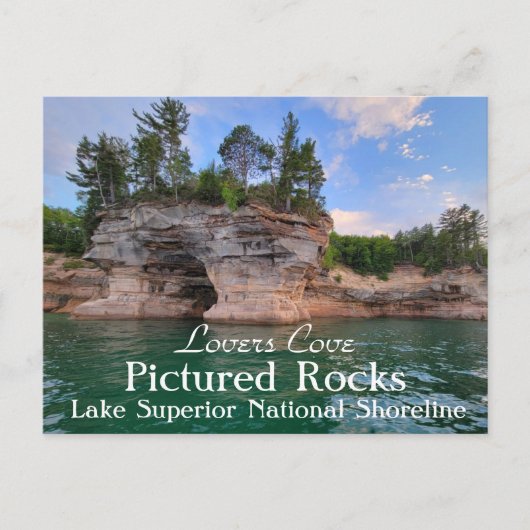 Lovers Cove Pictured Rocks Briefkaart (Voorkant)