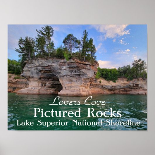Lovers Cove Pictured Rocks Poster (Voorkant)
