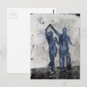 Lovers dansen in de regen briefkaart (Voorkant / Achterkant)