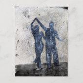 Lovers dansen in de regen briefkaart (Voorkant)