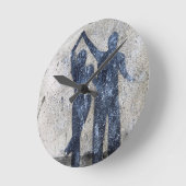 Lovers dansen in de regen ronde klok (Hoek)