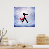 Lovers danst in de liefdesster poster (Keuken)