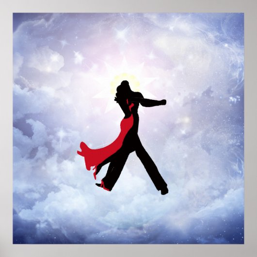 Lovers danst in de liefdesster poster (Voorkant)