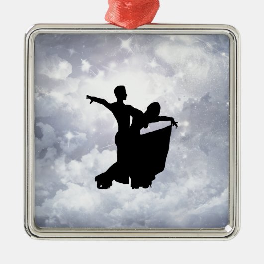Lovers danst in romance metalen ornament (Voorkant)