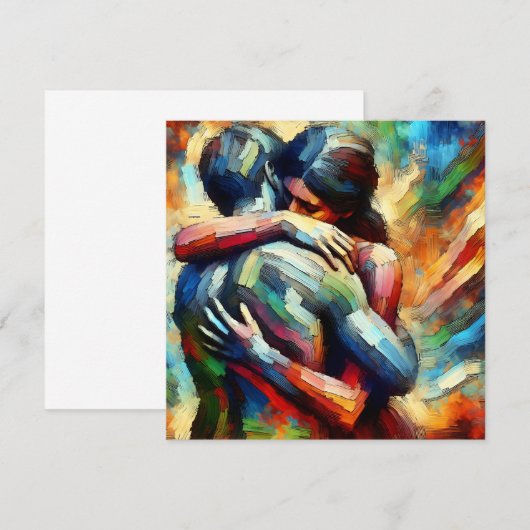 Lover's Embracing Air Oil Paint Style (Voorkant / Achterkant)