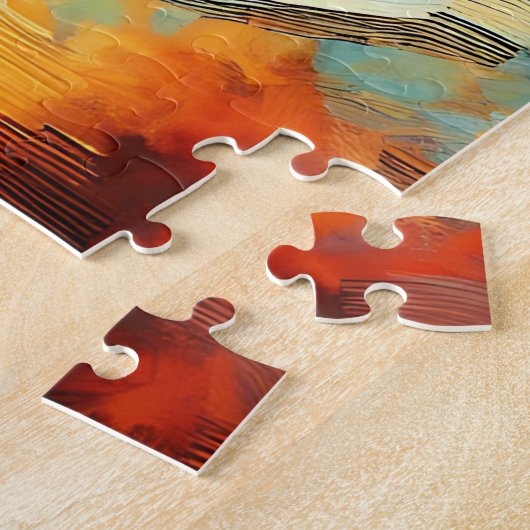 Lover's Embracing Air Oil Paint Style Legpuzzel (Zijkant)