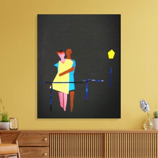 Lovers en lichte LOS-AMANTEN Canvas Afdruk (Insitu (Woonkamer))