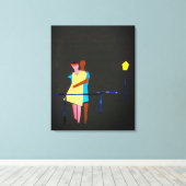 Lovers en lichte LOS-AMANTEN Canvas Afdruk (Insitu (Houten vloer))