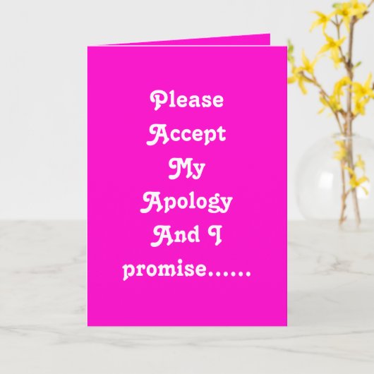 Lovers excuses kaart (Gele Bloem)