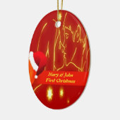 Lovers First Kerstmis Ornament (Links)
