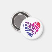 Lover's Heart® Boek Button Magneet (Voorkant / Achterkant)