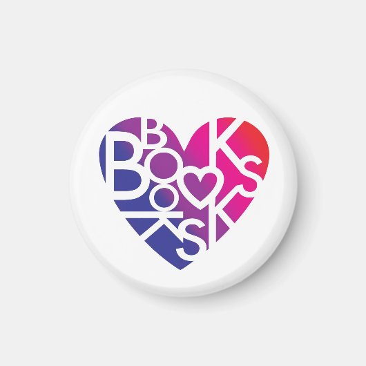 Lover's Heart® Boek Button Magneet (Voorkant)