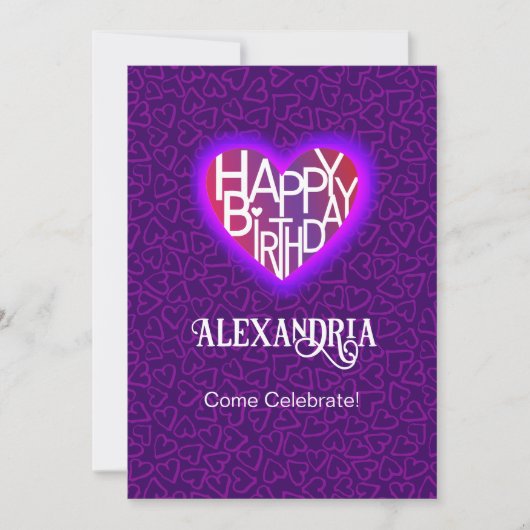 Lover's Heart® Customize Birthday Kaart/Invite Kaart (Voorkant)