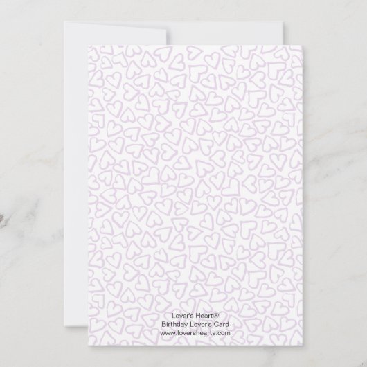 Lover's Heart® Customize Birthday Kaart/Invite Kaart (Achterkant)