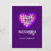 Lover's Heart® Customize Birthday Kaart/Invite Kaart (Voorkant / Achterkant)