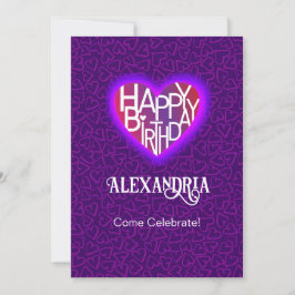 Lover's Heart® Customize Birthday Kaart/Invite Kaart