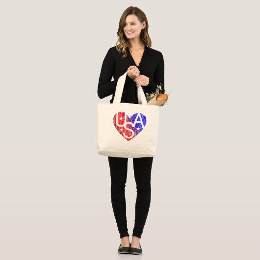 LOVER'S HEART® USA Canvas tas (Voorkant (model))