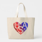 LOVER'S HEART® USA Canvas tas (Achterkant)