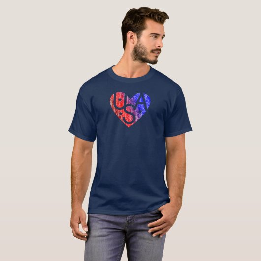Lover's Heart® USA Lover's T-shirt (Voorkant volledig)