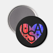 LOVER'S HEART® USA Magnet (Voorkant / Achterkant)