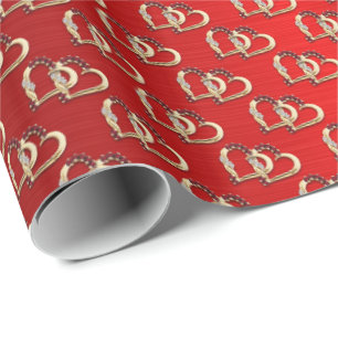 Lovers Heart Wrapping Paper met elegante grafische Cadeaupapier