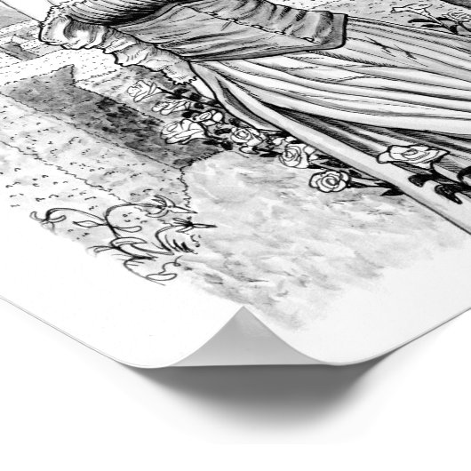 Lover's heks in de tuin poster (Hoek)