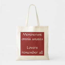 Lovers herinneren zich allen - Latijns citaat Tote Bag
