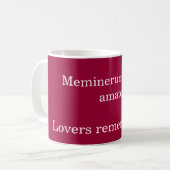 Lovers herinneren zich alles koffiemok (Voorkant links)