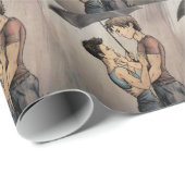 Lovers in de regen cadeaupapier (Rol Hoek)