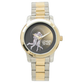 Lovers in de ruimte horloge
