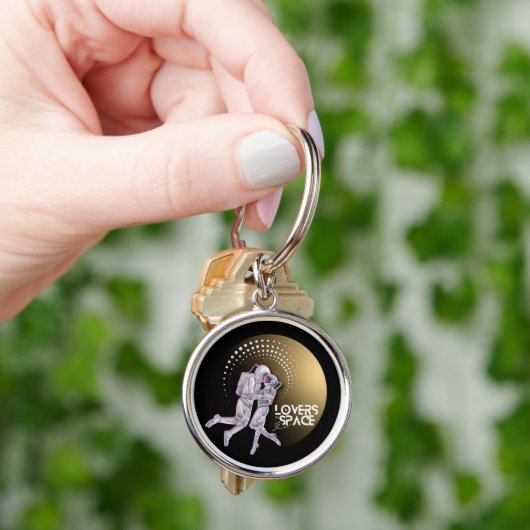 Lovers in de ruimte sleutelhanger (Hand)