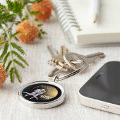 Lovers in de ruimte sleutelhanger (Zijkant)