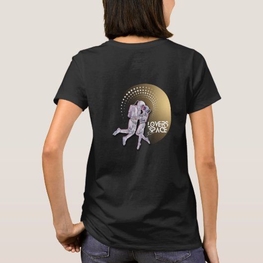 Lovers in de ruimte t-shirt (Achterkant)