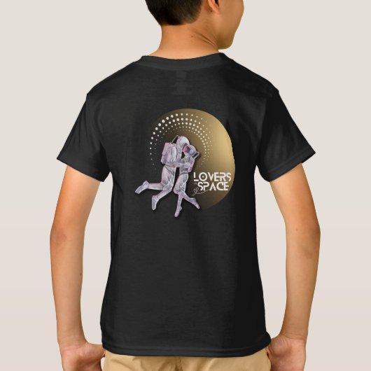 Lovers in de ruimte t-shirt (Achterkant)