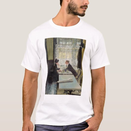 Lovers in een café t-shirt (Voorkant)