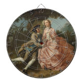 Lovers in een landschap (Romantic Couple) Dartbord (Voorkant)