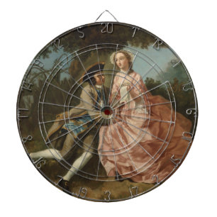 Lovers in een landschap (Romantic Couple) Dartbord