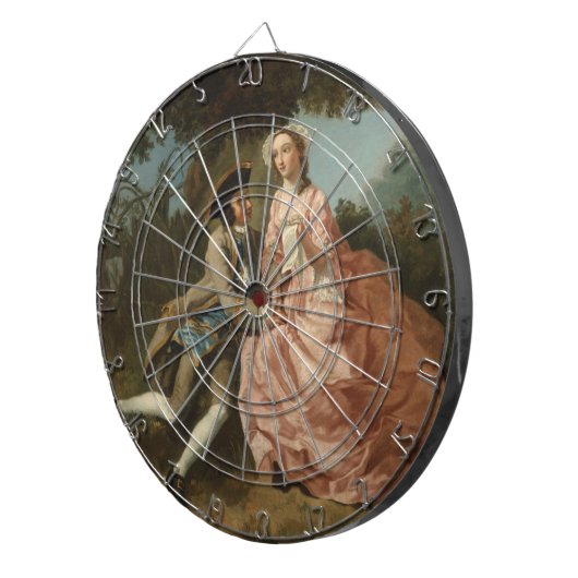 Lovers in een landschap (Romantic Couple) Dartbord (Voorkant Rechts)