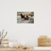 Lovers in een slee poster (Keuken)