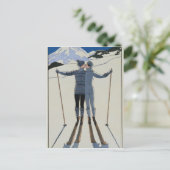 <Lovers in the Snow>van Georges Barbier Briefkaart (Staand voorkant)