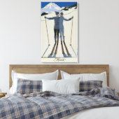 <Lovers in the Snow>van Georges Barbier Canvas Afdruk (Insitu (Slaapkamer))