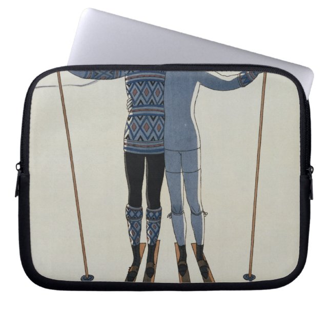 <Lovers in the Snow>van Georges Barbier Laptop Sleeve (Voorkant)