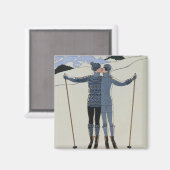 <Lovers in the Snow>van Georges Barbier Magneet (Voorkant / Achterkant)