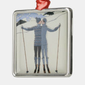 <Lovers in the Snow>van Georges Barbier Metalen Ornament (Links)