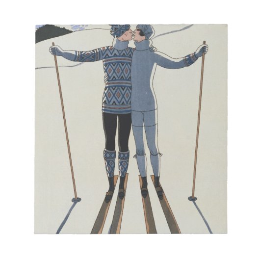 <Lovers in the Snow>van Georges Barbier Notitieblok (Voorkant)